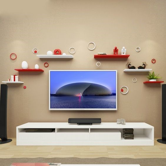 4 mẫu kệ tivi treo tường cho phòng khách hiện đại - Triệu Gia