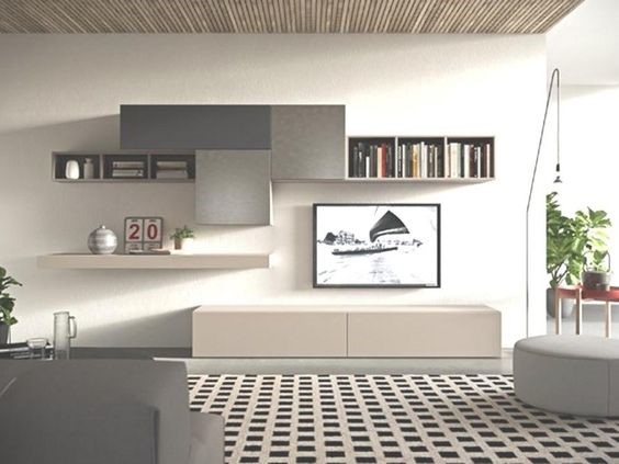 4 mẫu kệ tivi treo tường cho phòng khách hiện đại - Triệu Gia