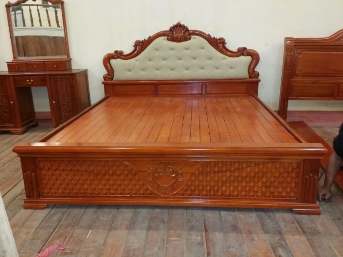 Giường ngủ thiết kế cao cấp - một trong 7 mẫu giường ngủ gỗ hương đẹp
