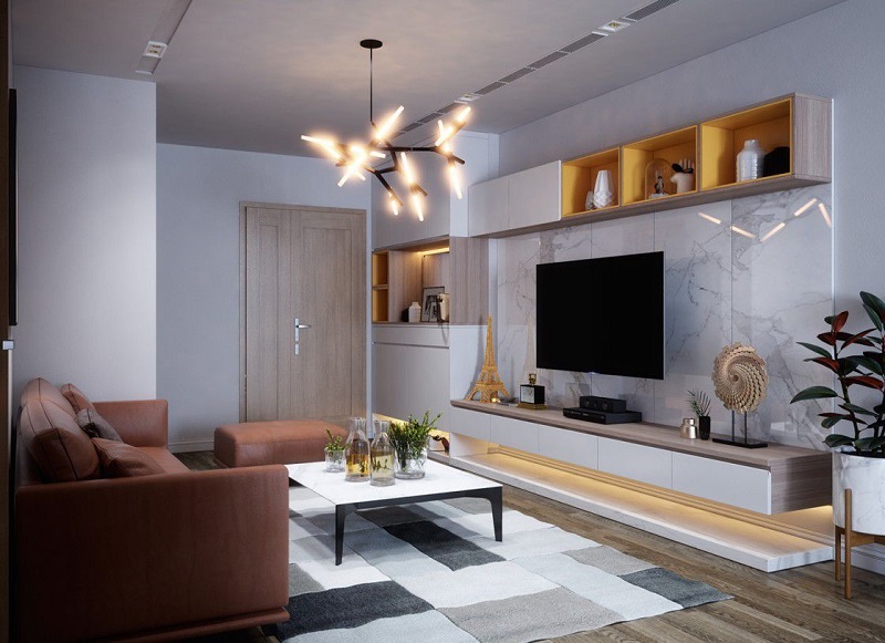 Sở hữu bản vẽ thiết kế nội thất phòng khách ấn tượng với chi phí siêu hợp lý