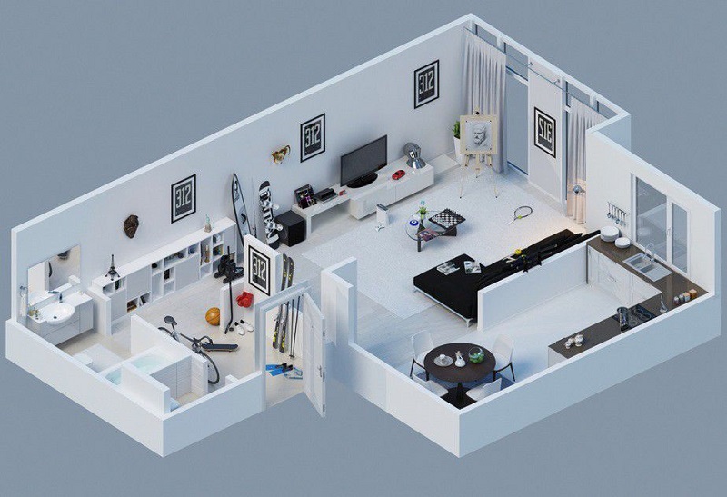 Sở hữu bản vẽ thiết kế nội thất phòng khách ấn tượng với chi phí siêu hợp lý