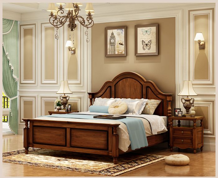 Giường ngủ thiết kế theo phong cách tân cổ điển