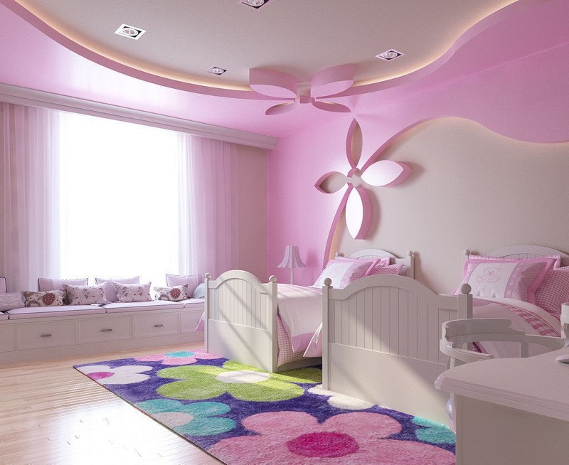 Tạo không gian sống giàu màu sắc các mẫu trần thạch cao phòng ngủ trẻ em ấn tượng