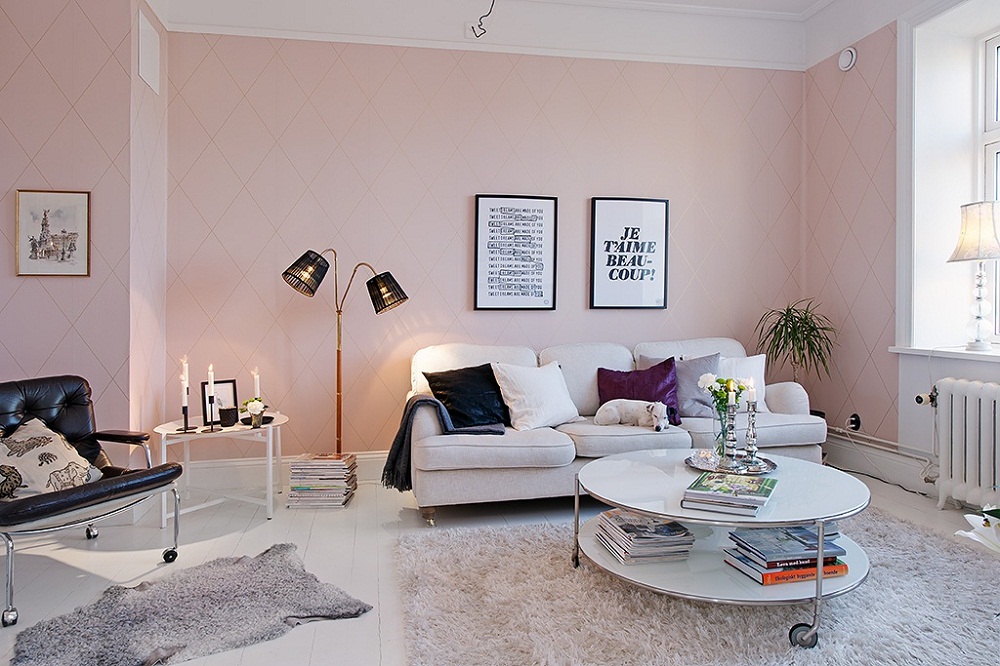 Gam hồng ấm cúng cho thiết kế nội thất nhà chung cư 70m2