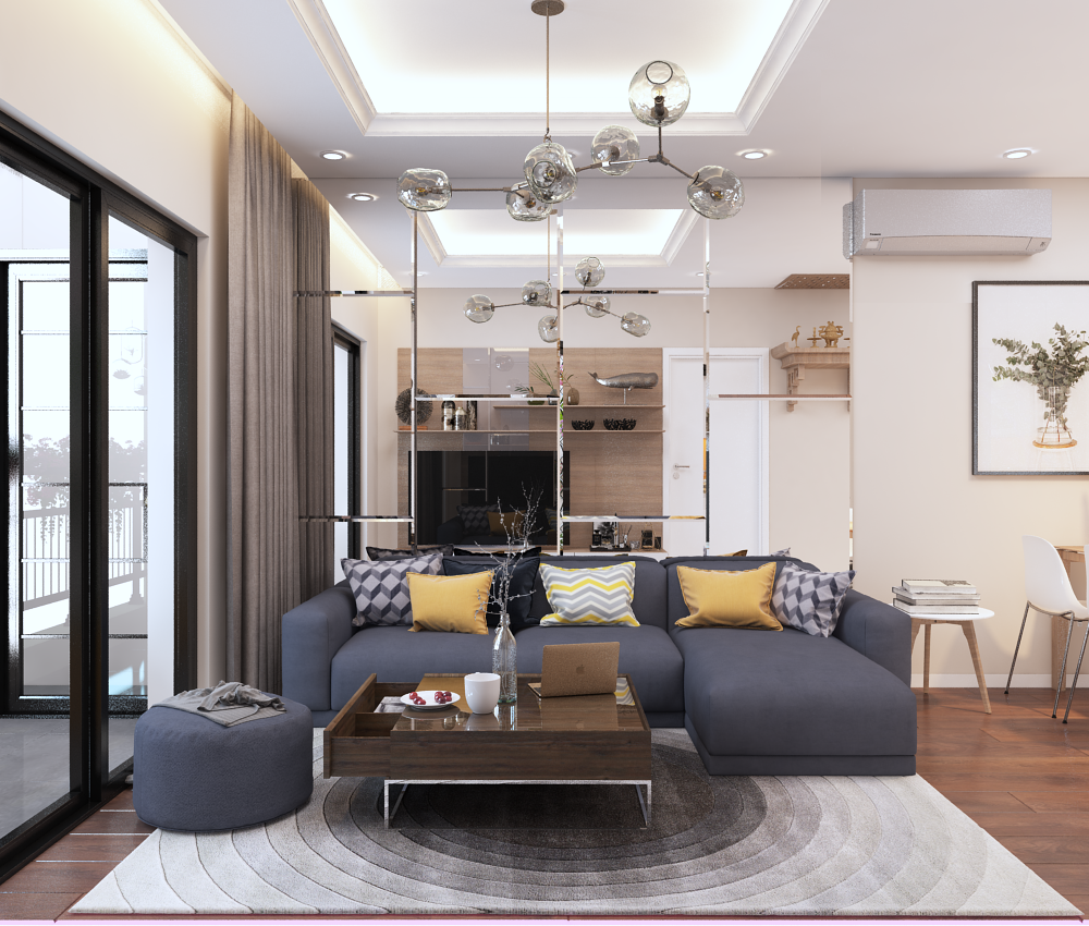 Thiết kế nội thất phòng khách chung cư vì sao nên chọn phong cách hiện đại?