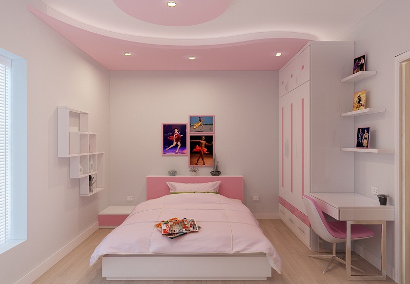 Thiết kế nội thất cho phòng ngủ diện tích nhỏ đầy đủ tiện nghi