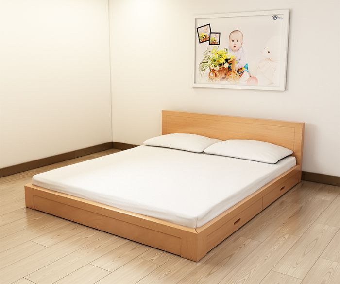 Một chiếc giường ngủ đẹp là phải có kích thước phù hợp với diện tích căn phòng