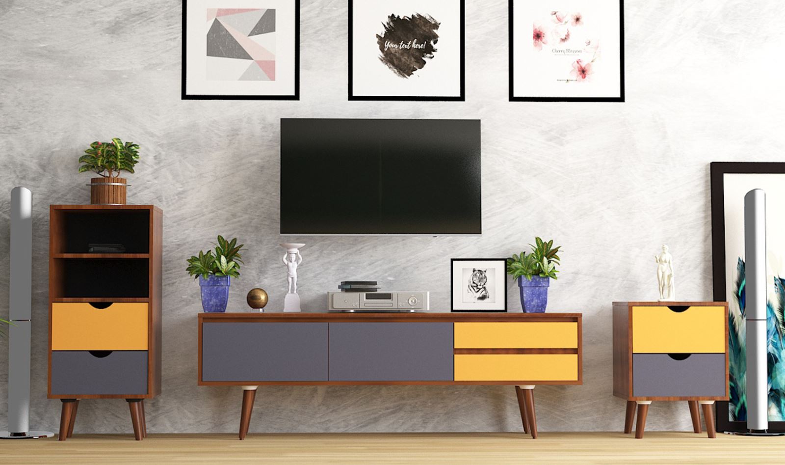 Thiết kế tủ kệ tivi cho phòng riêng của bạn - Triệu Gia