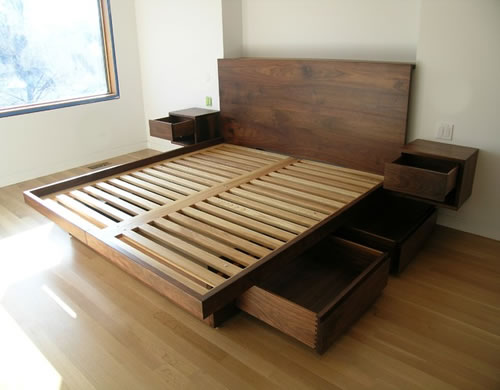 Thiết kế giường ngủ có ngăn kéo rất tiện lợi