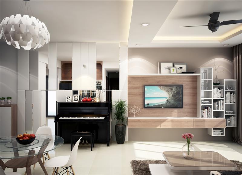 5 Mẫu thiết kế nội thất đẹp cho phòng khách cho chung cư 70m2 
