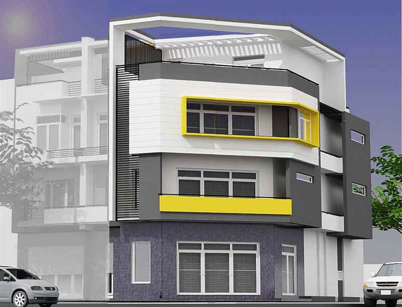 Gợi ý những mẫu thiết kế nhà 2 mặt tiền vát góc đẹp nhất - Triệu Gia