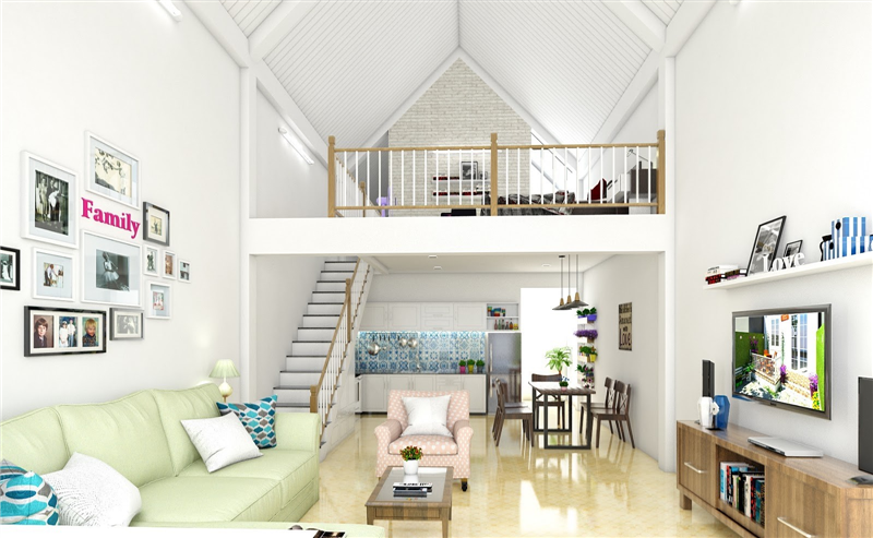 Mẫu nhà cấp 4 có gác lửng đẹp giá rẻ