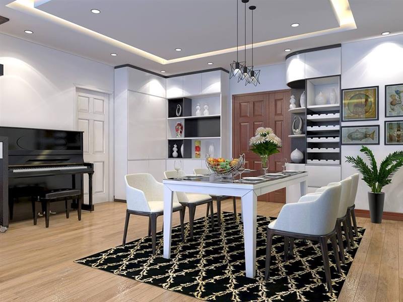 Mẫu thiết kế phòng bếp cho căn hộ chung cư đẹp mê mẩn