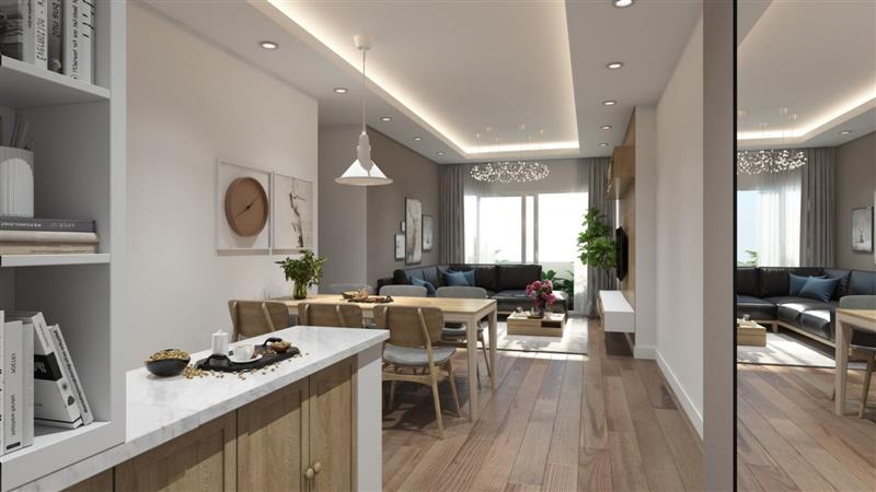 Những lưu ý khi thiết kế phòng khách liền kề phòng bếp