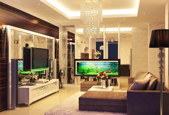 Nội thất chung cư 60m2 cho chủ nhà mệnh Kim phát tài năm mới