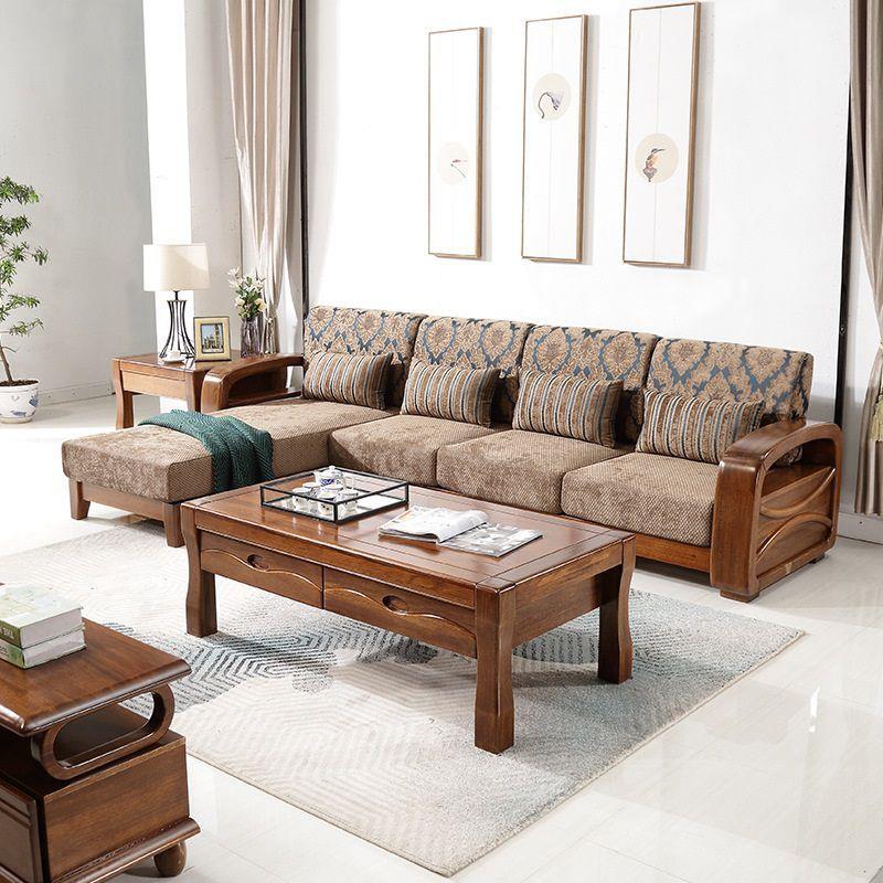 Nội thất phòng khách thêm phần hoàn hảo với sofa gỗ óc chó