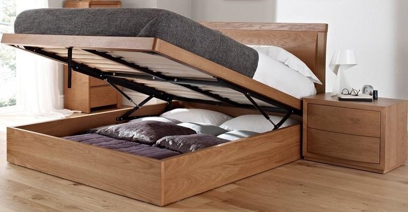 Sản xuất giường ngủ hộp gỗ tự nhiên theo yêu cầu, giá tốt