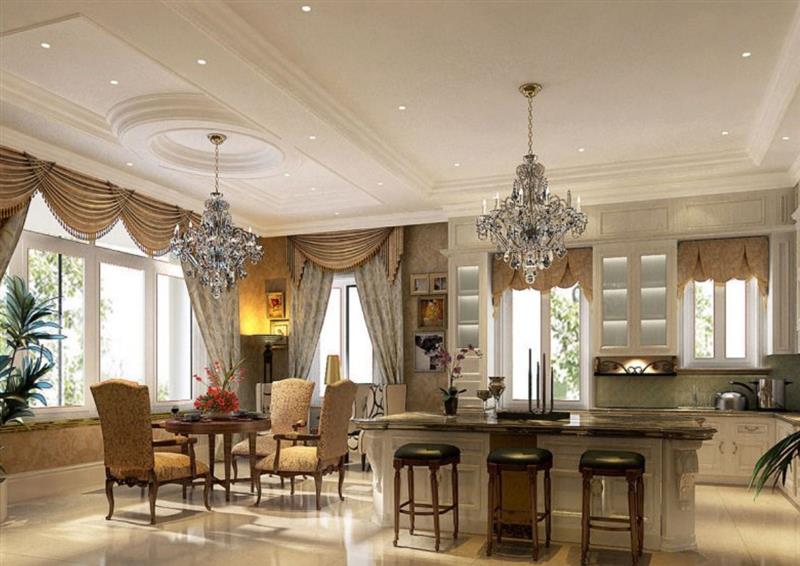 Sức hấp dẫn khó cưỡng đến từ các thiết kế nội thất biệt thự tân cổ điển