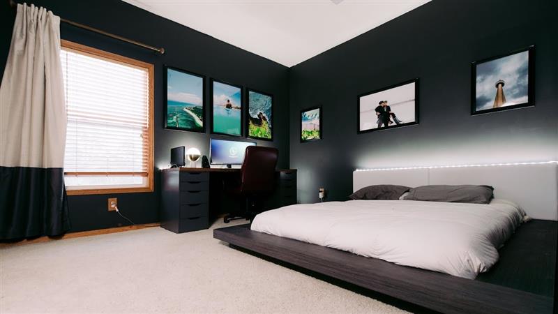 Thiết kế nội thất phòng ngủ cao cấp với chất liệu gỗ Acrylic 