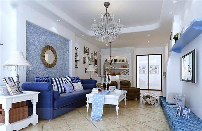 Trang trí nội thất phòng khách căn hộ cho gia chủ mệnh Thủy