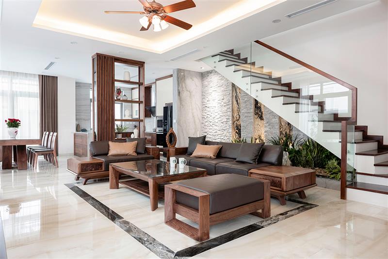 Triệu Gia nhận thiết kế, sản xuất sofa gỗ óc chó theo yêu cầu